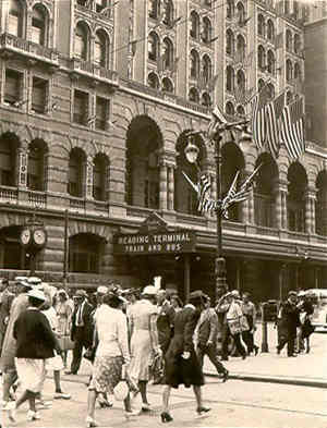 Crowds on Market Street, c. 1940