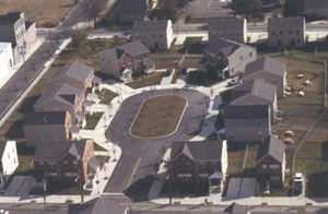 West Poplar aerial view of cul de sac