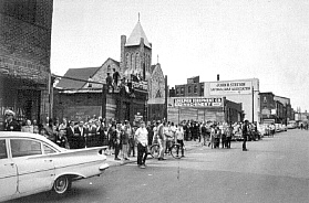 Crowds on Germantown Avenue, May 13, 1963